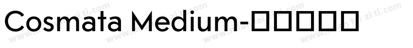 Cosmata Medium字体转换